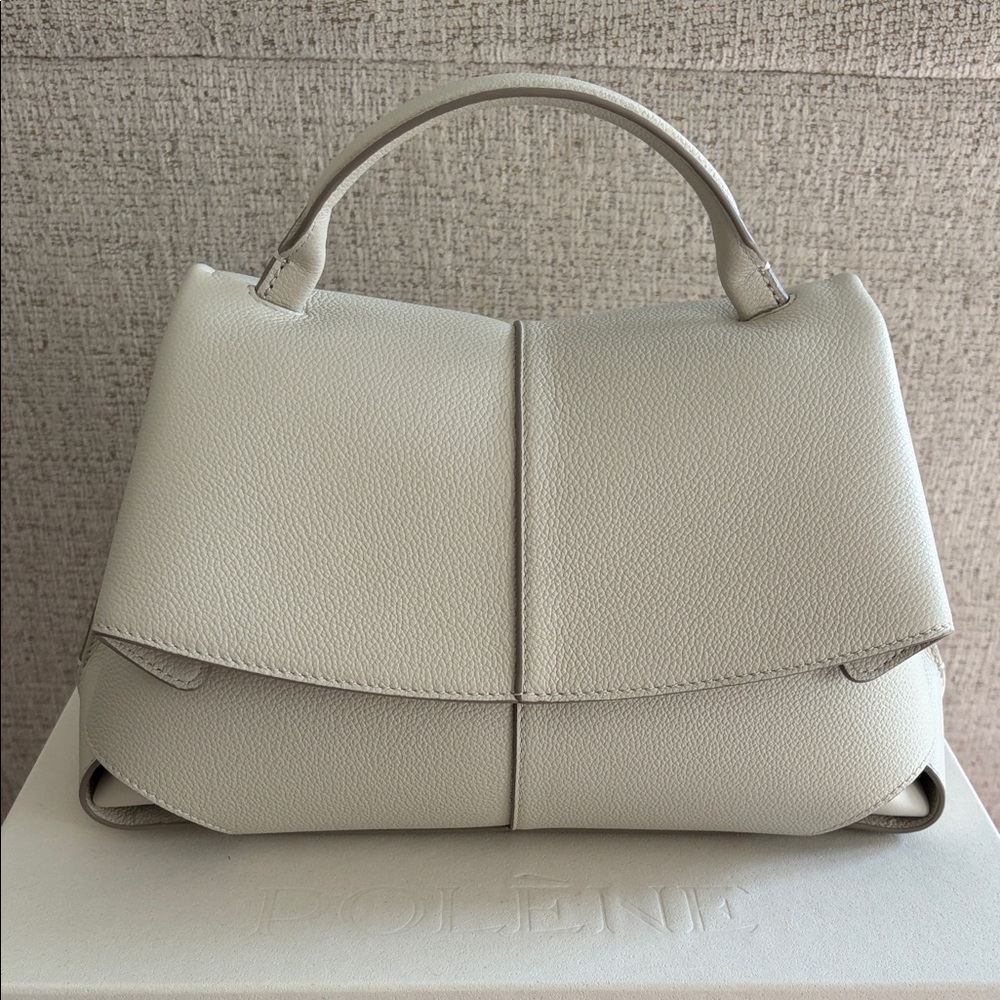 Polene Mokki satchel bag in chalk